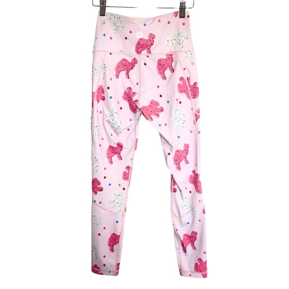 Feed Me Fight Me Elephant Circus Animal Cookie Leggings Size Small RARE - Picture 3 of 5